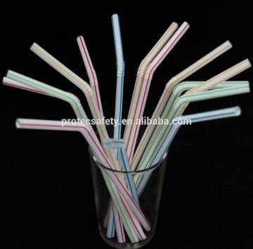 long colorful bendy drinking straws