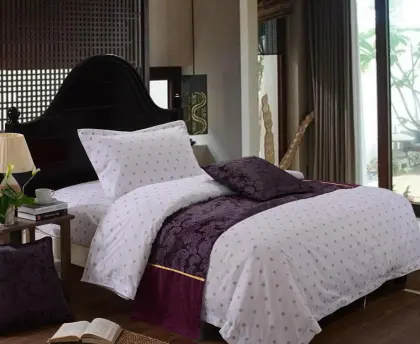 100% cotton flat sheet quilt cover white sateen bedding sets