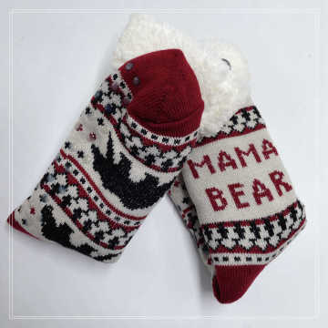 Mama Bear Slipper Socks Mulheres