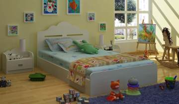 Chinese Furniture Kids Bed with Solid Wood (H-140)