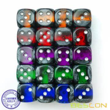 Минеральные камни Bescon GEM VINES 6 сторон 16-миллиметровый набор игральных костей 20 пакетов, 5/8 &quot;D6 набор минеральных каменных костей в разных цветах