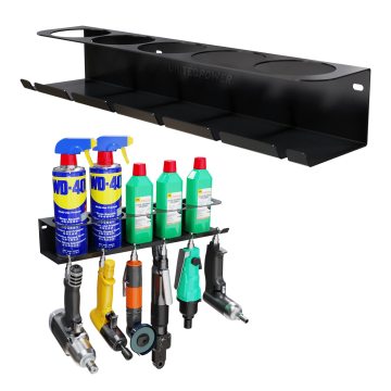 Amazon Sells Efficient 2-Layer Power Tool Storage Rack and Wall-Mounted Spray Bottle Organizer