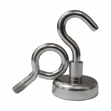 Compact Heavy Duty M8 Neodymium Magnetic Hook with Swivel Swing