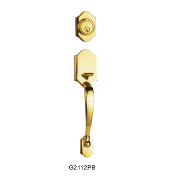 Gold Plated modern mortise handle lock