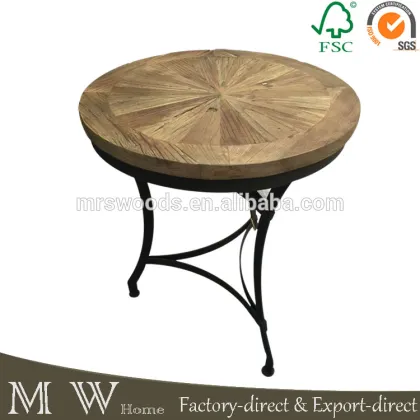 recycled elm wood coffee table, metal vintage elm table, elm coffee table