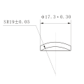 Piezo -Hemisphäre für Ultraschallsender OD17.3 4MHz