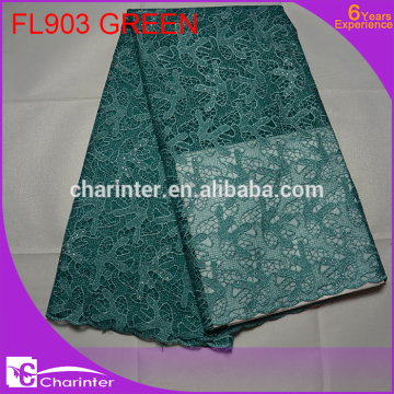 african lace/fashion french lace/african swiss voile lace/african water soluble lace/african embroidery lace FL903 green