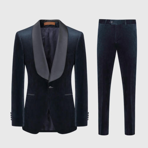 Accepted Corduroy Fabric French Wedding Tuxedo for Men