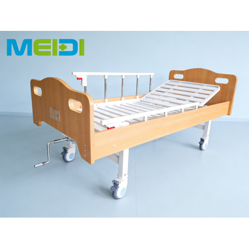 Hot Sale Solid Wood Hospital Bed with 5-Position Rails