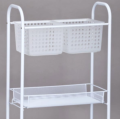 Stainless steel storage trolley for bathroom