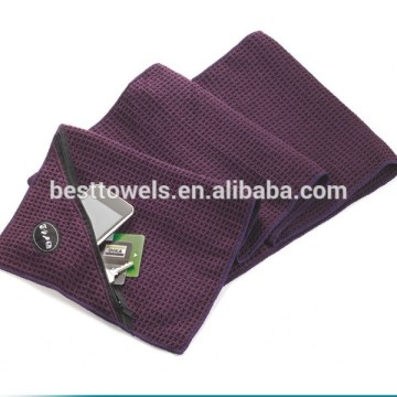 personaliezed microfiber gym towel with pocket