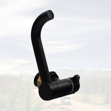 Black Rotating Faucet - Hot and Cold Kitchen, Caravan, Boat Bathroom Tap