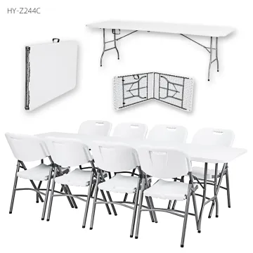 Folding Buffet Table: 8ft (244cm) Plastic Balcony Wedding Party Table