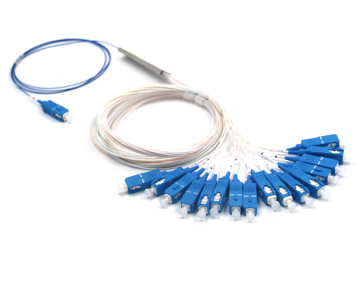 FTTH ऑप्टिकल फाइबर PLC स्प्लिटर 1x2 से 1x64 SC कनेक्टर्स के साथ