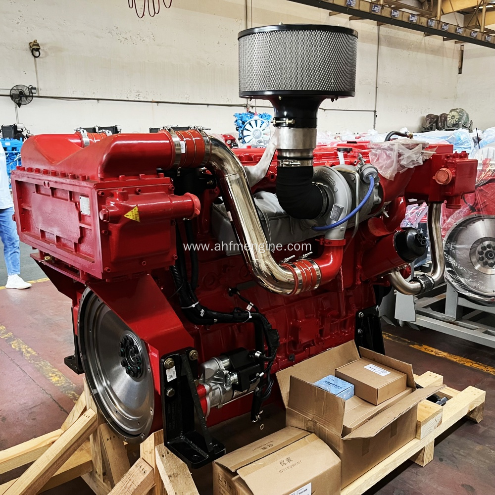 Boat marine diesel engine assembly