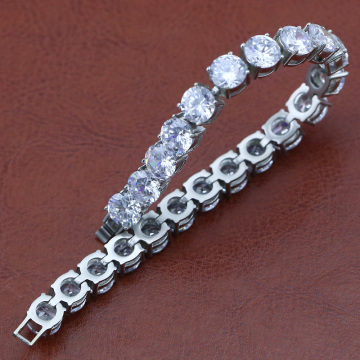Big diamond bracelet with shinny polished