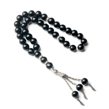 Perle di preghiera islamica 33 perle da 10 mm Bracciale Misbaha in vetro