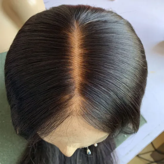New Hot Selling Wear Proof Fake Scalp Lace Front Wig Human Hair, Super Natural Glueless Bleached Knots Straight Front Lace Wig