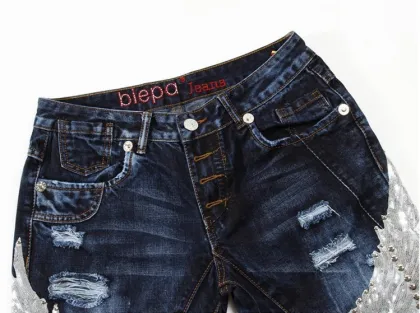 Punk Mens Eagle Blue Jeans