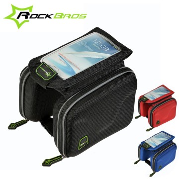 2015 ROCKBROS MTB Road Bicycle Bag Touch Screen Top Front Frame Tube &Double Capacity Pannier Cycling Bag Bike Accessories