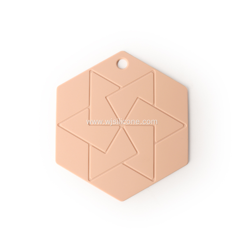 Hexagon Shape Customized Silicone Meal Mat
