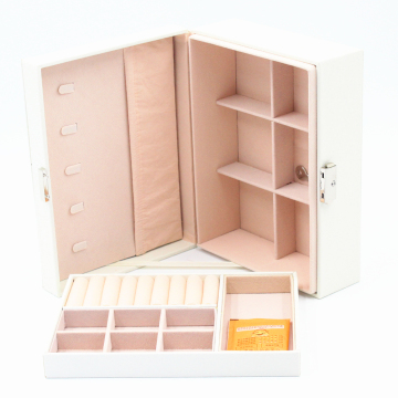 Affordable PU Leather Jewelry Case with Tray: The Perfect Gift and Storage Solution for Women