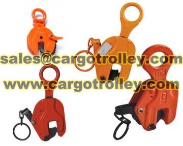 Metal lifting clamps application and price list