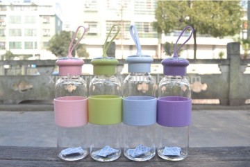 350ml custom glass water bottle/color glass water bottles/color glass water bottles