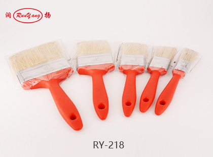 Red Handle White Bristle Paint Brush