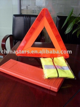 safety vest and warning triangle