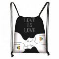 Custom Rainbow Lesbian Gay Pride Drawstring Bags