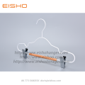 EISHO Percha de metal de madera blanca para niños con clips