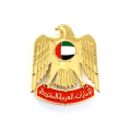 Emblema del metallo del falco di colore della bandiera del logo degli Emirati Arabi Uniti