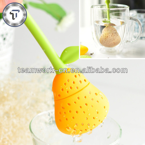 fruit shape pear silicone tea infusers wholesale