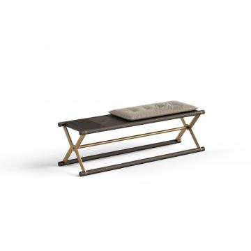 Banc de tabouret de repose-pied moderne avec des jambes en métal x