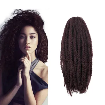 Afro Kinky Marley Braids Hair 18inch Soft Jumbo Crochet Braids Hair Extensions Synthetic Red Long Ombre Marley Twist Hair