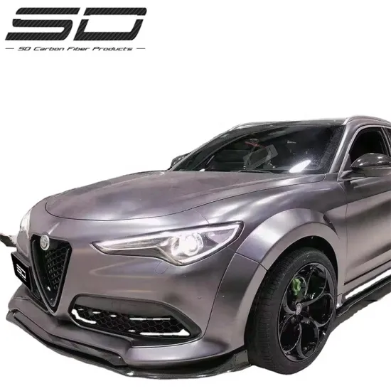 Carbon Fiber Rear Bumper Diffuser for Stelvio Wide Body Kits