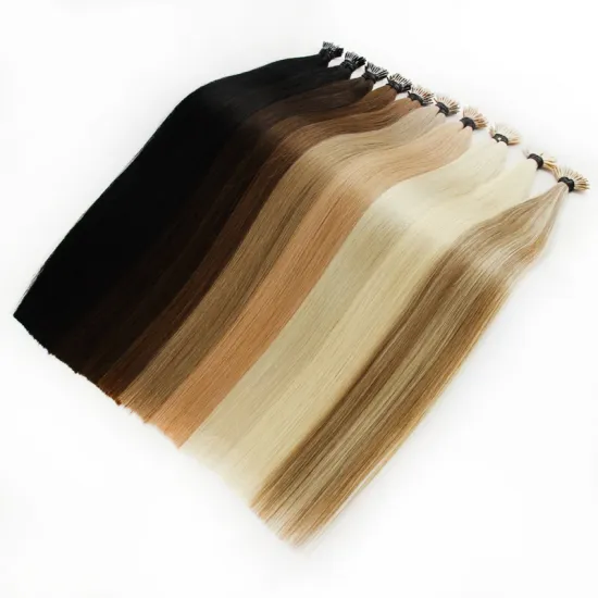 12A Colored Cuticle Aligned Virgin Hair Chinese Asian  Natural Long Silky Straight Weave  I Tip Raw Hair Extensions Virgin Remy