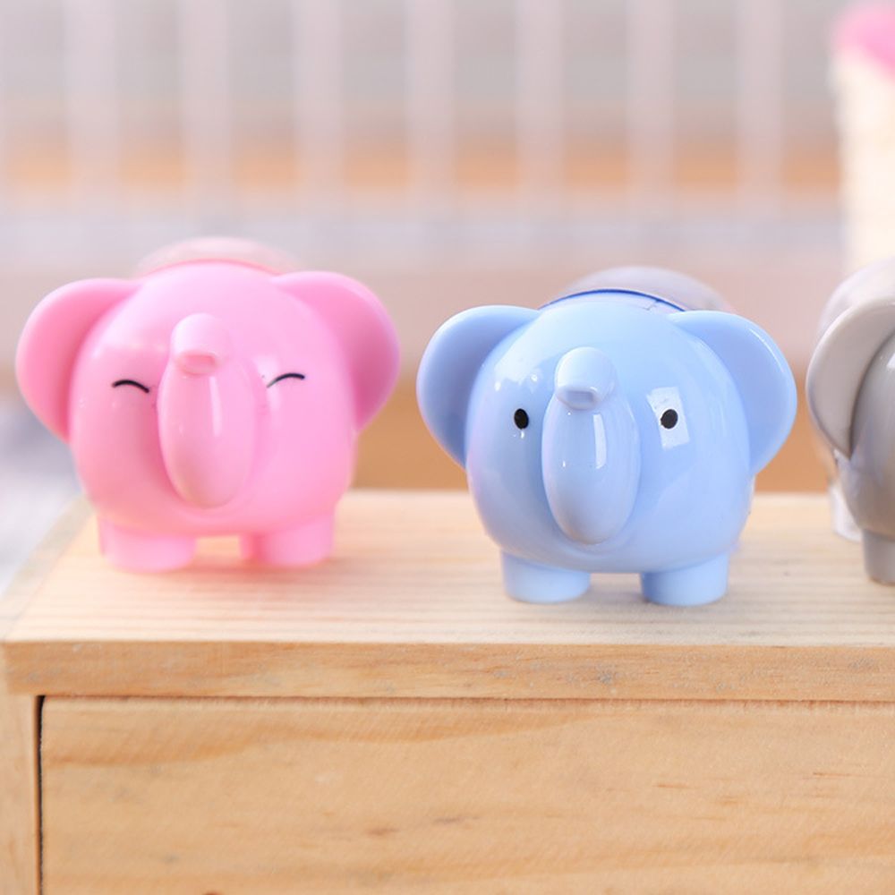 2pcs Cute Cartoon Elephant Pencil Sharpener Kawaii Stationery Kids Praise Gifts Manual Pen Cutter Tool School Office Supplies