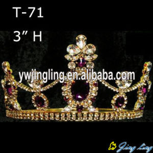 Rhinestone Flower Beauty Queen Crowns