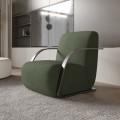 Fauteuil en peluche dans un revêtement en velours vert luxueux