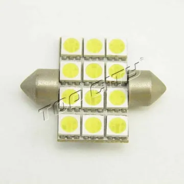 car led bulbs lights 5050 12SMD 12V non canbus 31/36/39/42/44mm