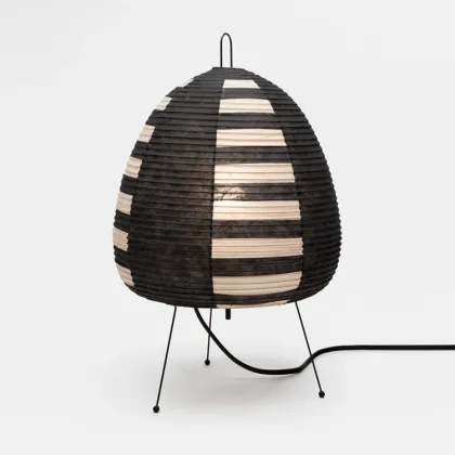 Akari Japanese Yumi Vintage Rice Paper Table Lamp: Wabi Sabi Inspired Cross-Border Atmosphere Bedside Lamp