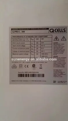 300W Q cells solar panels made by Germany technology Q.PRO L 300