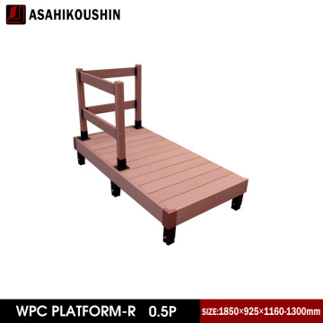 Durable easy processing outdoor wooden plastic DIY adjustable garden platform