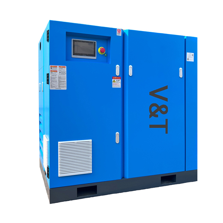 Two stage screw compressor
