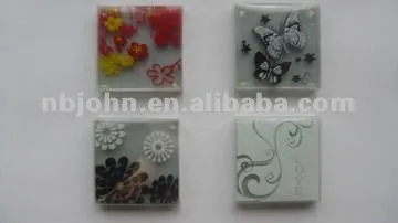 4PCS/SET GLASS CUP MAT