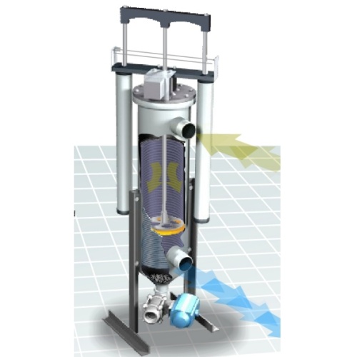 Cylinder scraper self-cleaning filter