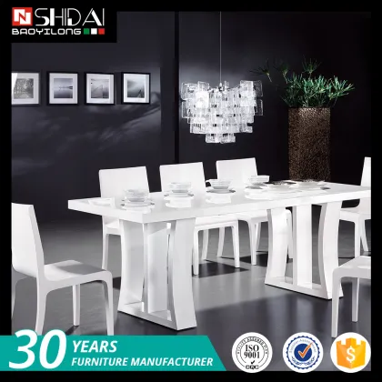 Modern long narrow dining table / pictures of dining table with 6 seater/ wooden base for dining table A-18