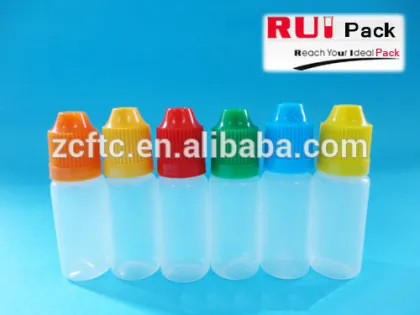 Soft PE eye drops bottle packaging,empty eye drops PE bottle with colored caps for sale